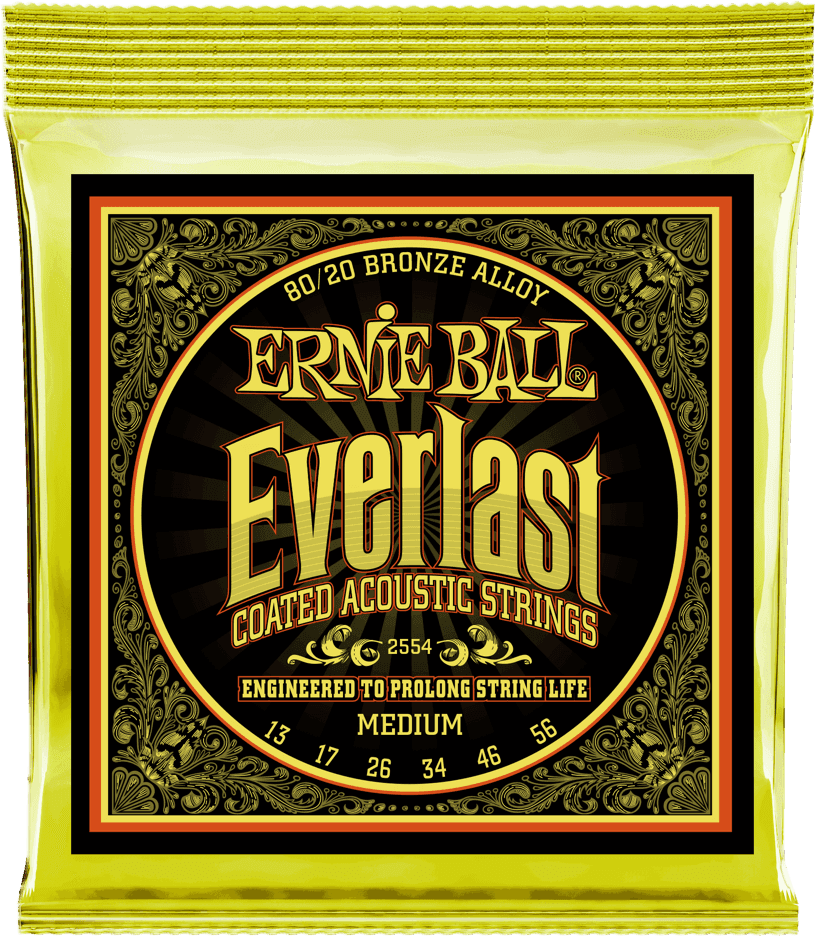 Ernie Ball Everlast Coated 80/20 Akoestische Gitaarsnaren Medium 13-56