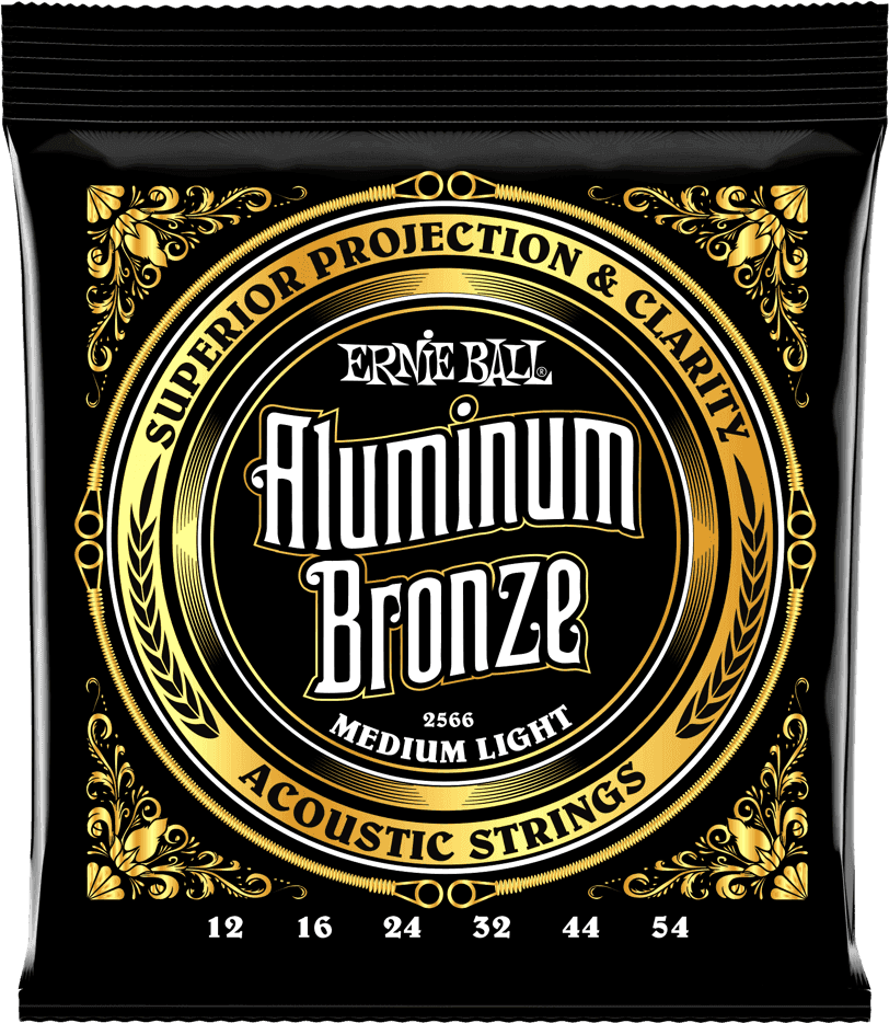 Ernie Ball Aluminium Bronze Akoestische Gitaarsnaren Medium Light 12-54