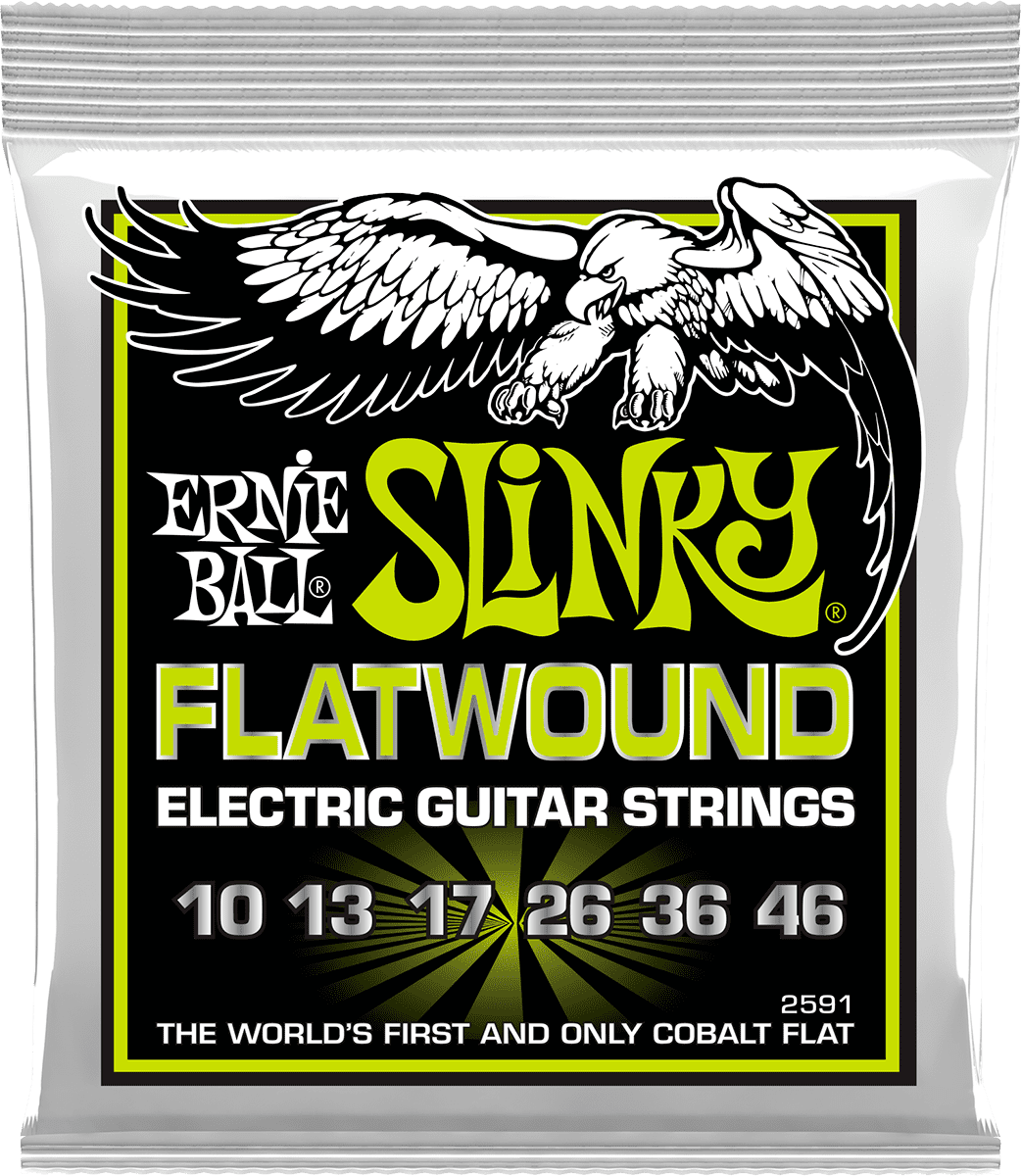 Ernie Ball Slinky Flatwound Elektrische Gitaarsnaren Regular Slinky