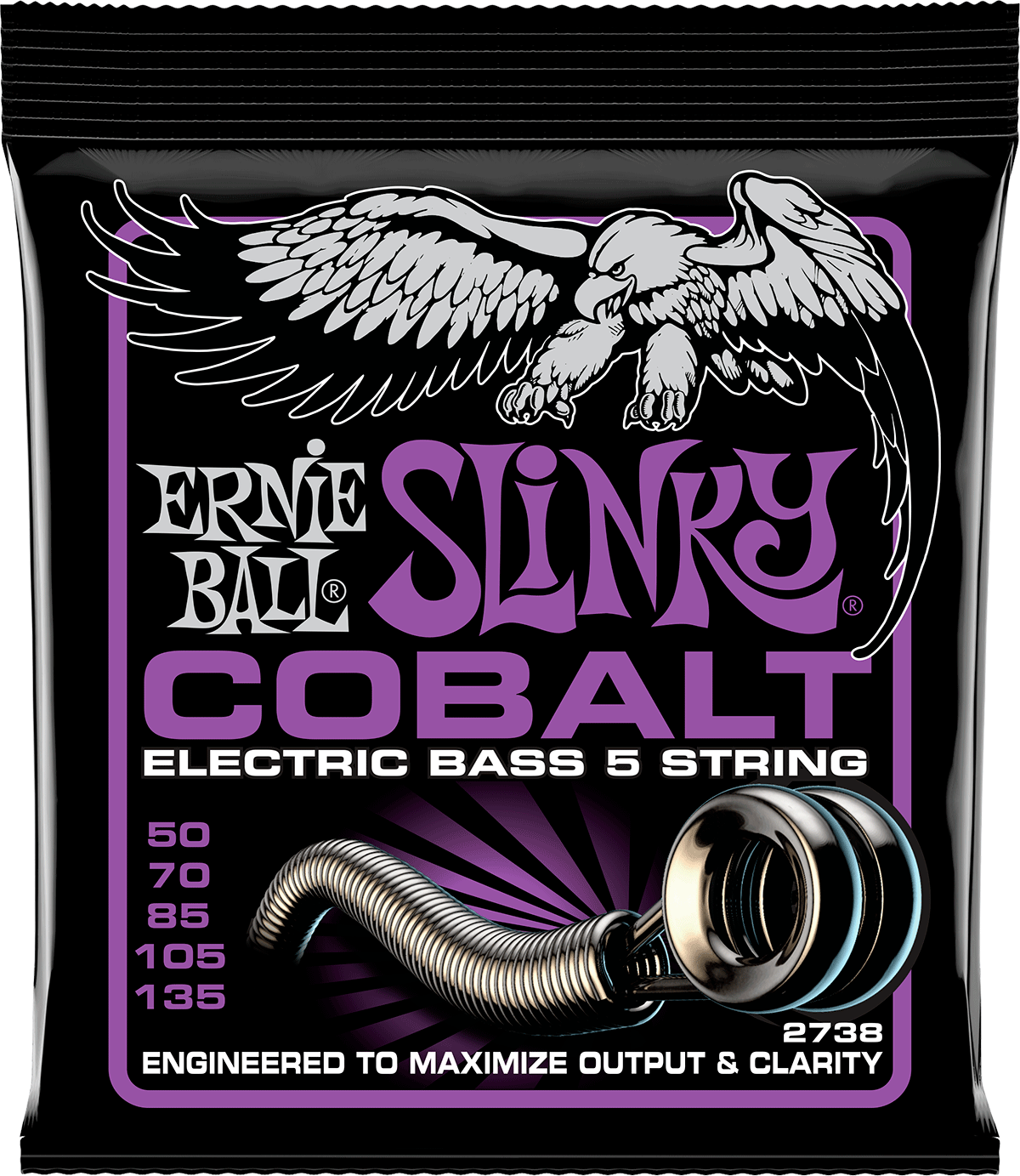 Ernie Ball Slinky Cobalt Bass Basgitaarsnaren Slinky Cobalt /5 Cordes 50-135