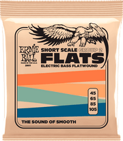 Ernie Ball Slinky Flats Bass Basgitaarsnaren Flatwound Basse Short Scale Groupe 2 45-105