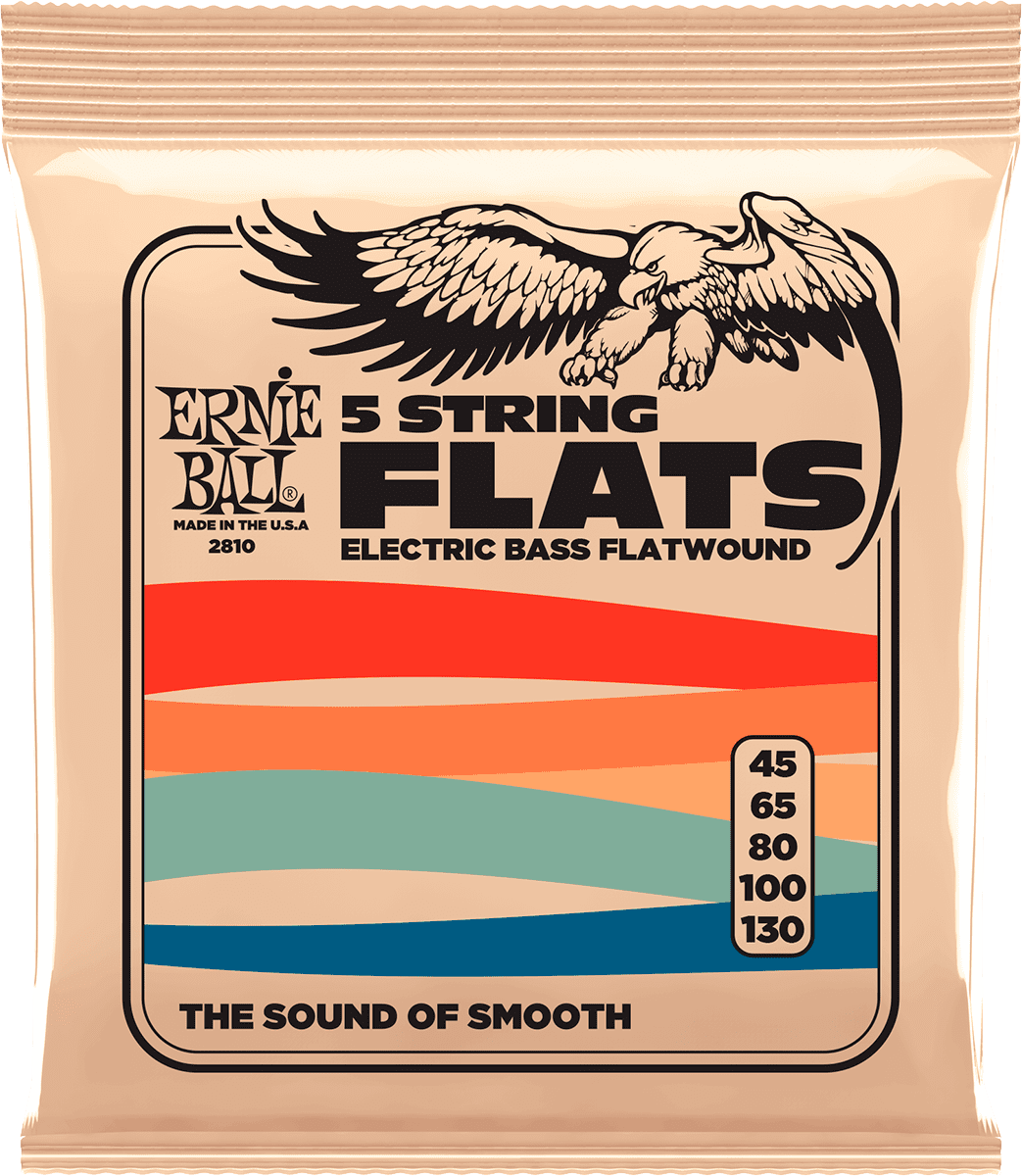 Ernie Ball Slinky Flats Bass Basgitaarsnaren 5 Snaren 45-130