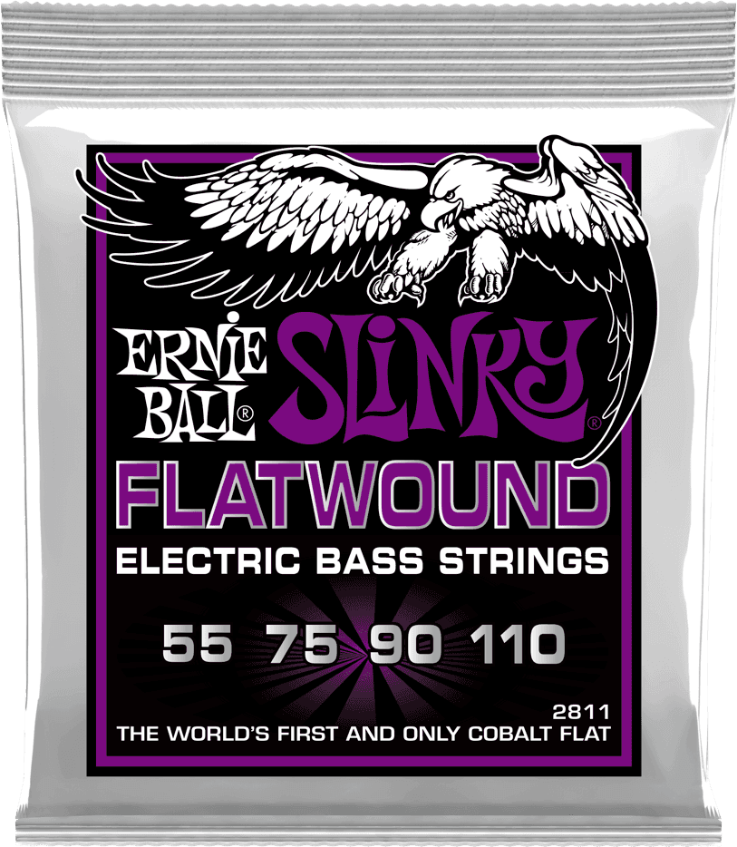 Ernie Ball Slinky Flatwound Bass Basgitaarsnaren Power Slinky 55-110