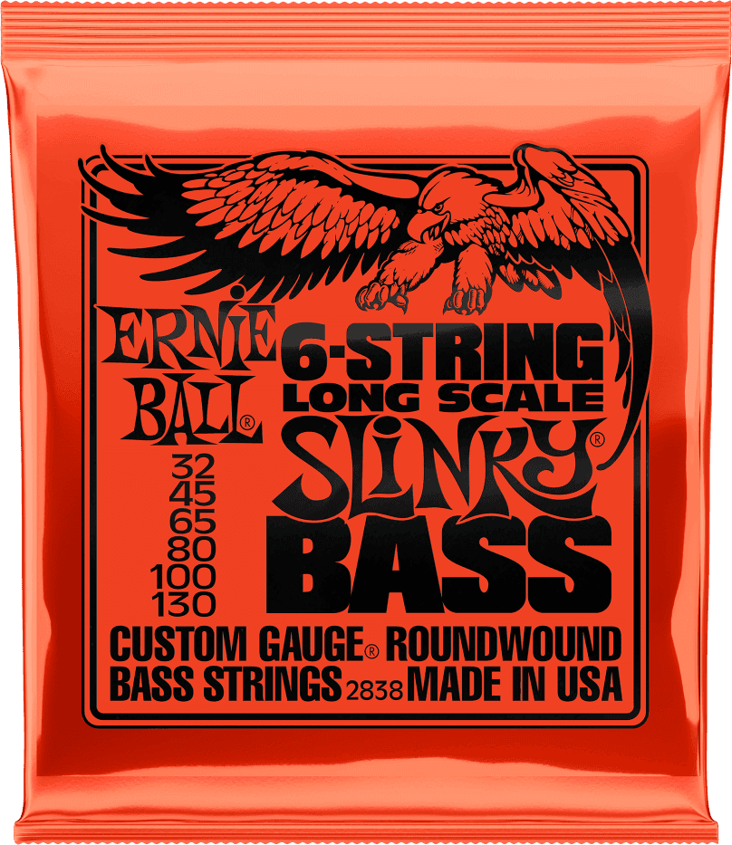 Ernie Ball Slinky Nickel Wound Bass Basgitaarsnaren Slinky Long Sc. 6sn 32-130