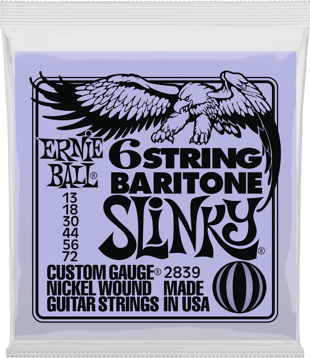 Ernie Ball Slinky Nickel Wound Bariton Gitaarsnarenset 13-72