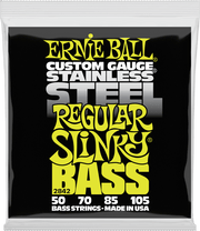 Ernie Ball Slinky Stainless Steel Bass Basgitaarsnaren Regular Slinky 50-105