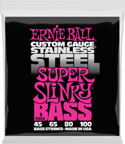Ernie Ball Slinky Stainless Steel Bass Basgitaarsnaren Super Slinky 45-100