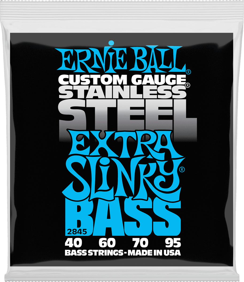 Ernie Ball Slinky Stainless Steel Bass Basgitaarsnaren Extra Slinky 40-95