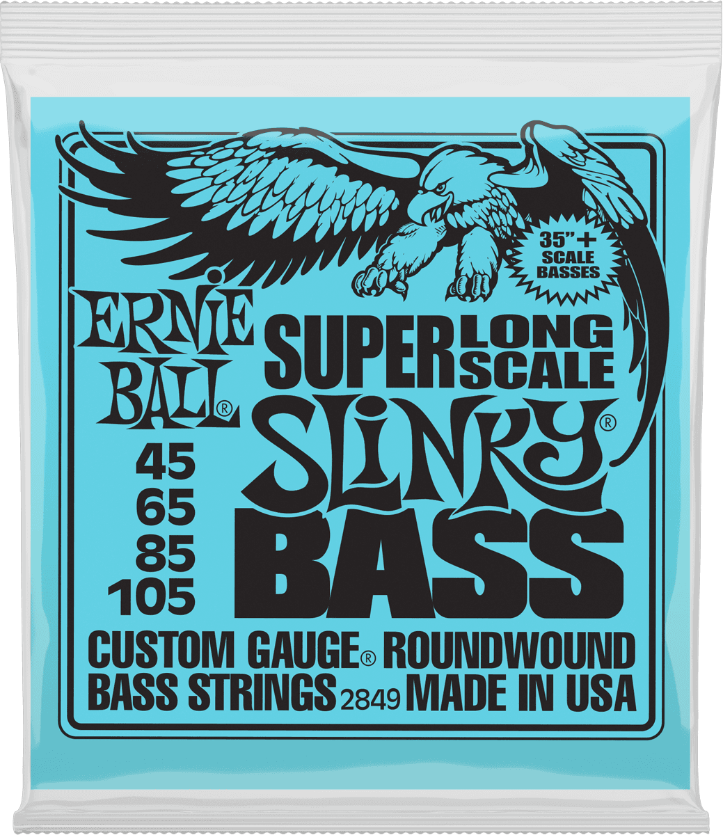 Ernie Ball Slinky Nickel Wound Bass Basgitaarsnaren Slinky Super Long Scale 45-105