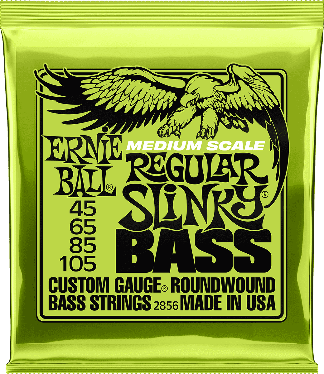 Ernie Ball Regular Slinky Medium Scale Basgitaarsnaren 45-105