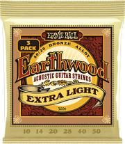 Ernie Ball Earthwood 80/20 Bronze Akoestische Gitaarsnaren Extra Light 10-50 3-pack