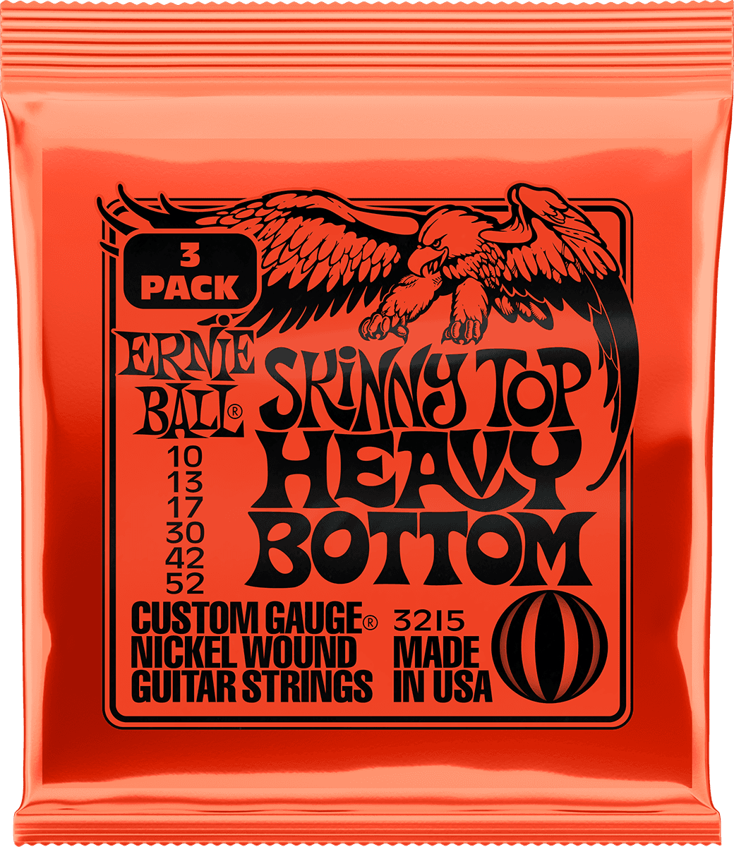 Ernie Ball Slinky Nickel Wound Elektrische Gitaarsnaren Skinny Top Heavy Bottom 3-pack