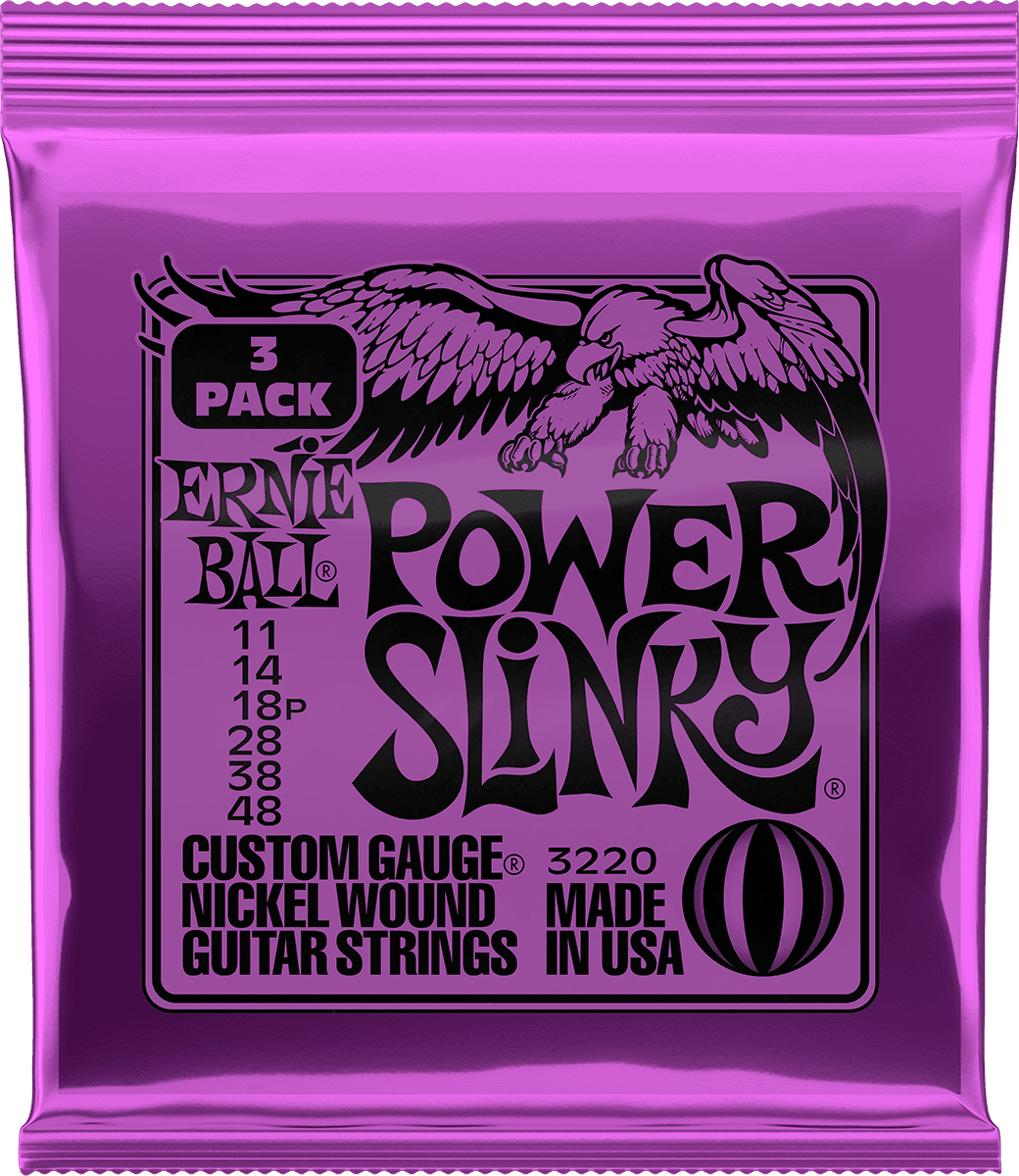 Ernie Ball Slinky Nickel Wound Elektrische Gitaarsnaren Power Slinky 3-pack