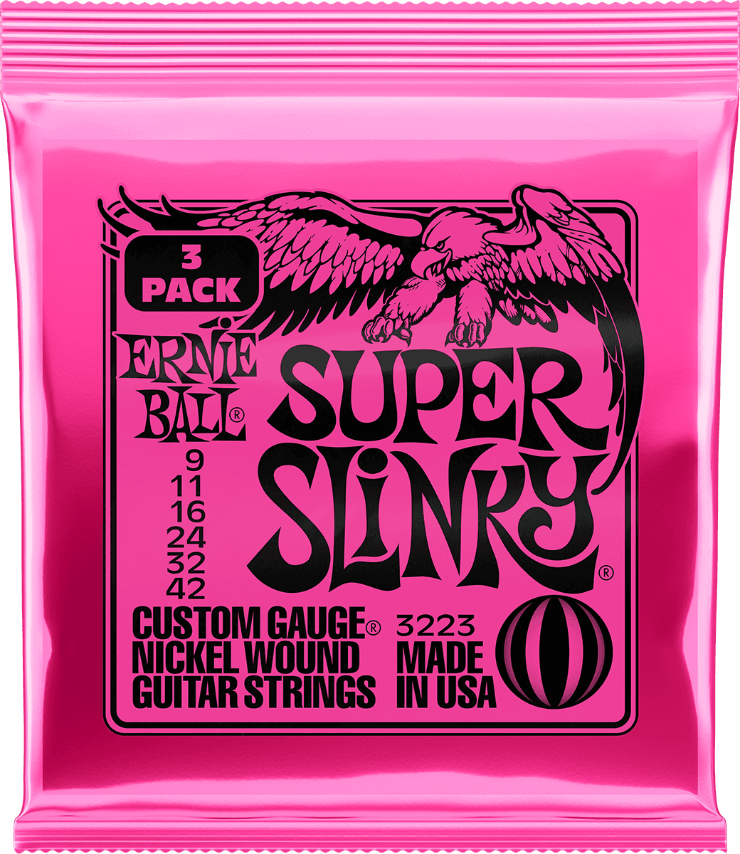 Ernie Ball Slinky Nickel Wound Elektrische Gitaarsnaren Super Slinky 3-pack