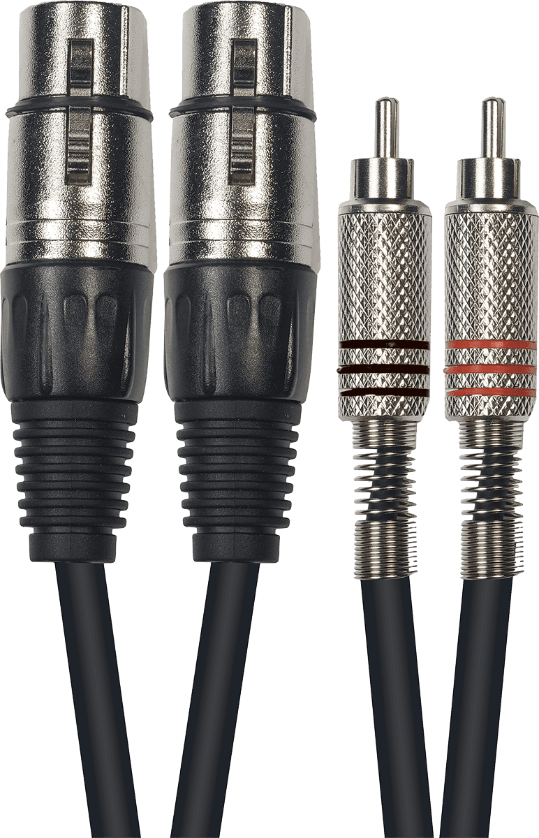 Yellow Cable ECO K10-3 Adapterkabel 2 vr XLR naar 2 m RCA 3m