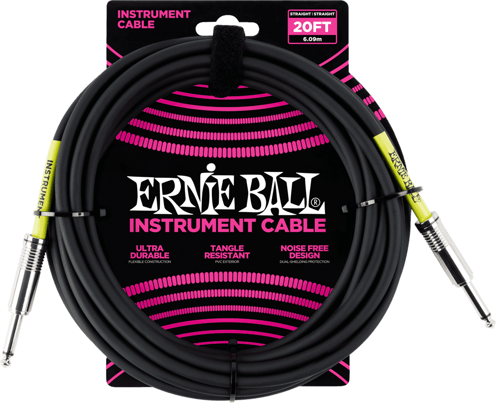 Ernie Ball Classic Instrumentkabel 6.35mm jack - 6.35mm jack 6 m Zwart