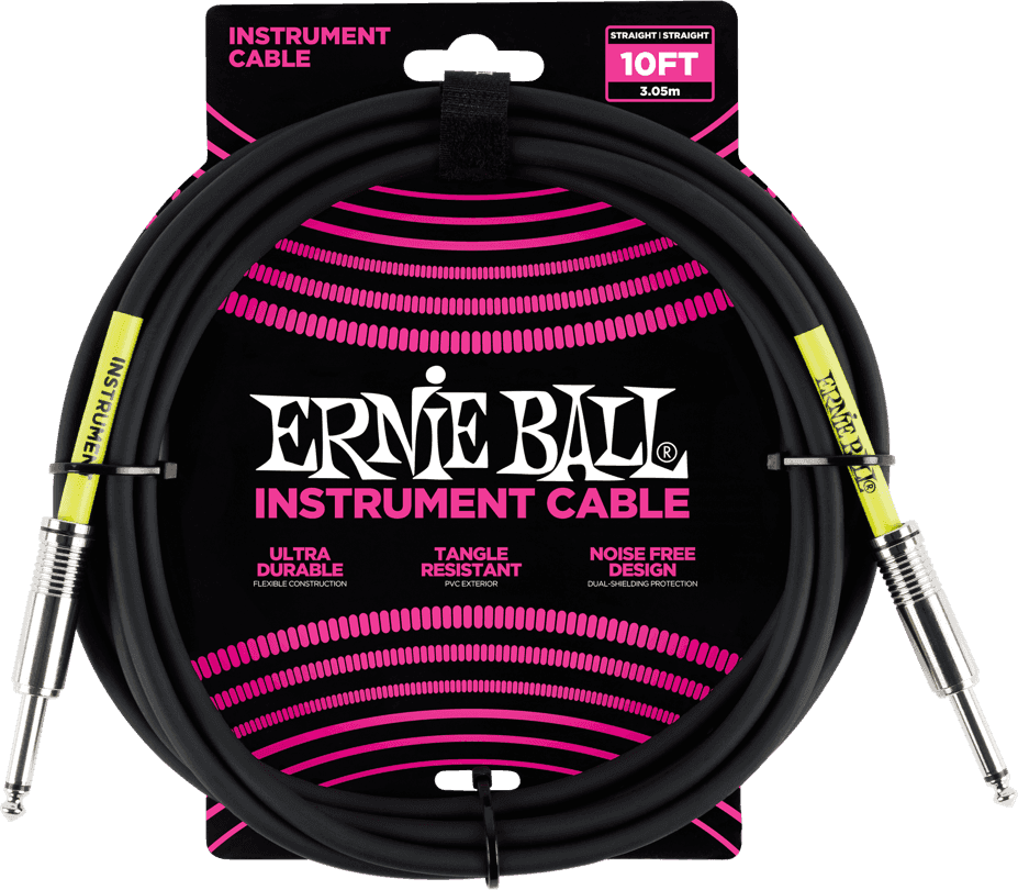 Ernie Ball Classic Instrumentkabel 6.35mm jack - 6.35mm jack 3 m Zwart