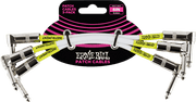 Ernie Ball Patch Patchkabel Haaks 15 cm 3-pack – Pack de 3 - haaks - 15cm wit