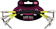 Ernie Ball Patch Patchkabel Haaks 15 cm 3-pack – Pack de 3 - haaks fijn - 15cm zwart