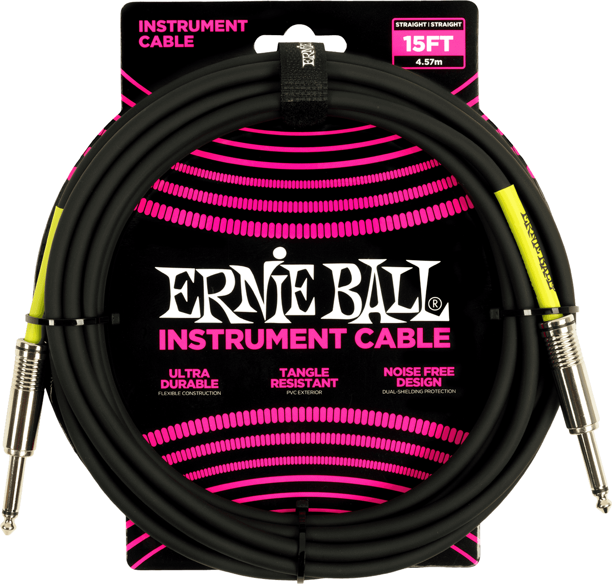 Ernie Ball Classic Instrumentkabel 6.35mm jack - 6.35mm jack 4.5 m Zwart