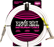 Ernie Ball Classic Instrumentkabel 6.35mm jack - 6.35mm jack Haaks 4.5 m Wit