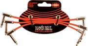 Ernie Ball Patch Patchkabel Haaks 15 cm 3-pack – 3-pack - haaks & plat - 15 cm rood