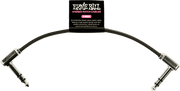 Ernie Ball Patch Patchkabel Haaks 15 cm – TRS - haaks & plat - 15 cm zwart