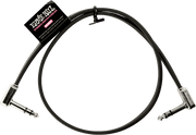 Ernie Ball Patch Patchkabel Haaks 60 cm – TRS - haaks & plat - 60 cm zwart