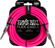 Ernie Ball Flex Instrumentkabel 6.35mm jack - 6.35mm jack 6 m – Jack/jack 6m roze