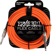Ernie Ball Flex Instrumentkabel 6.35mm jack - 6.35mm jack 6 m – Jack/jack 6m oranje