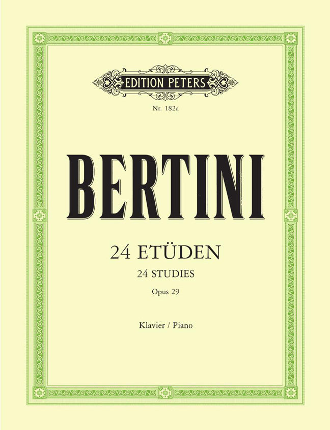 Bertini: 24 Etuden Op. 29 -Vorstudien, Band 1