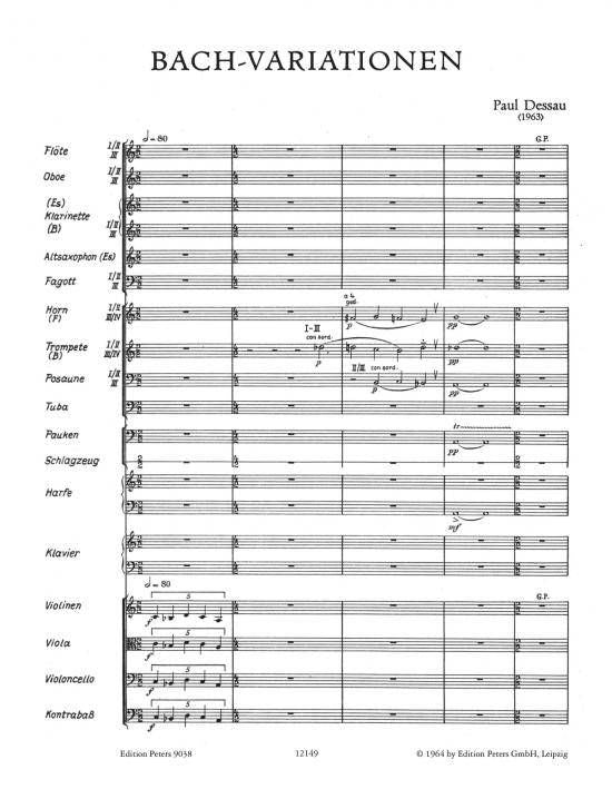 Bach-Variationen für großes Orchester