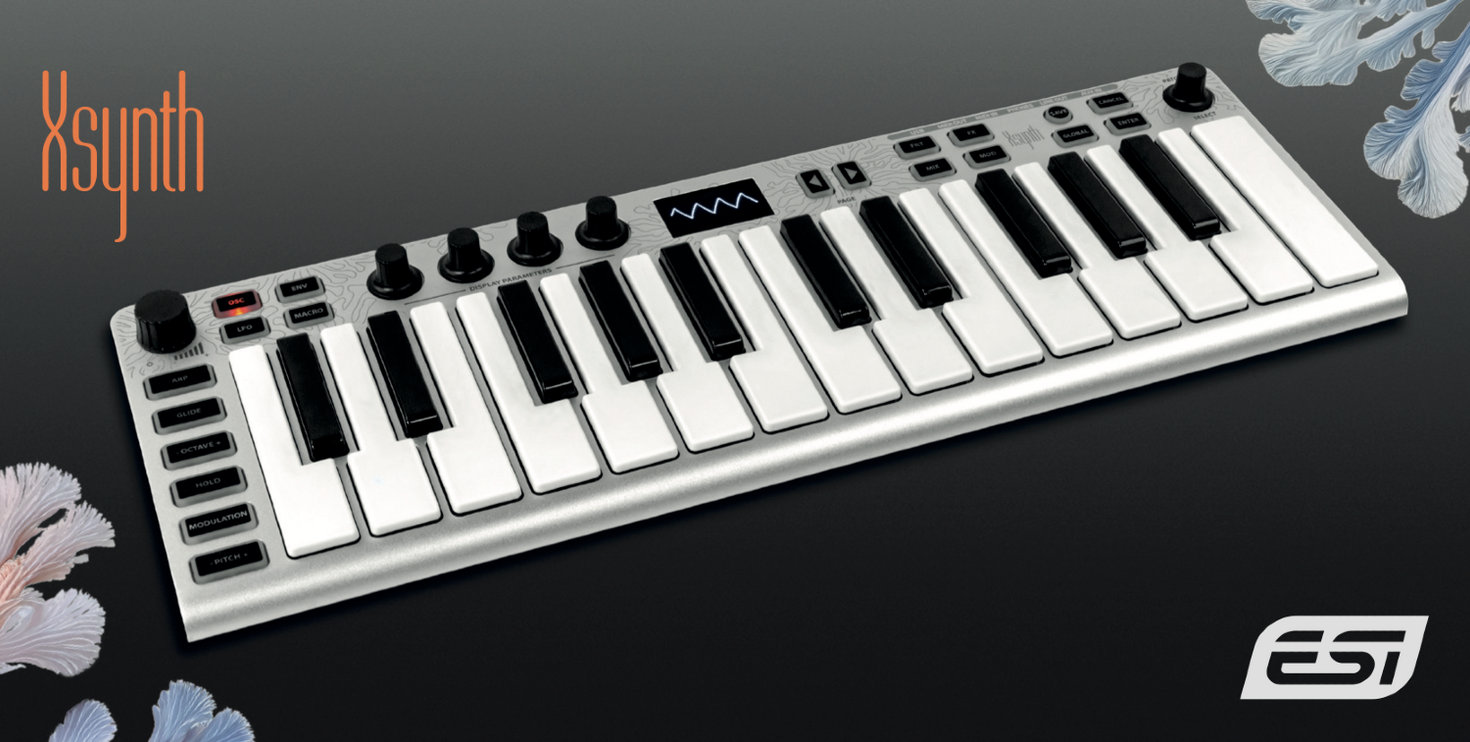 ESI Audio - ESIXSYNTH - Ultra-thin 25-Key Synth W/ Interface