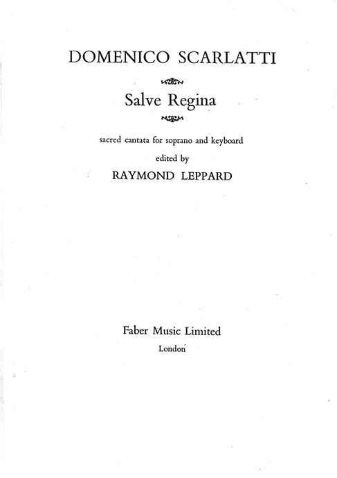 Scarlatti: Salve Regina