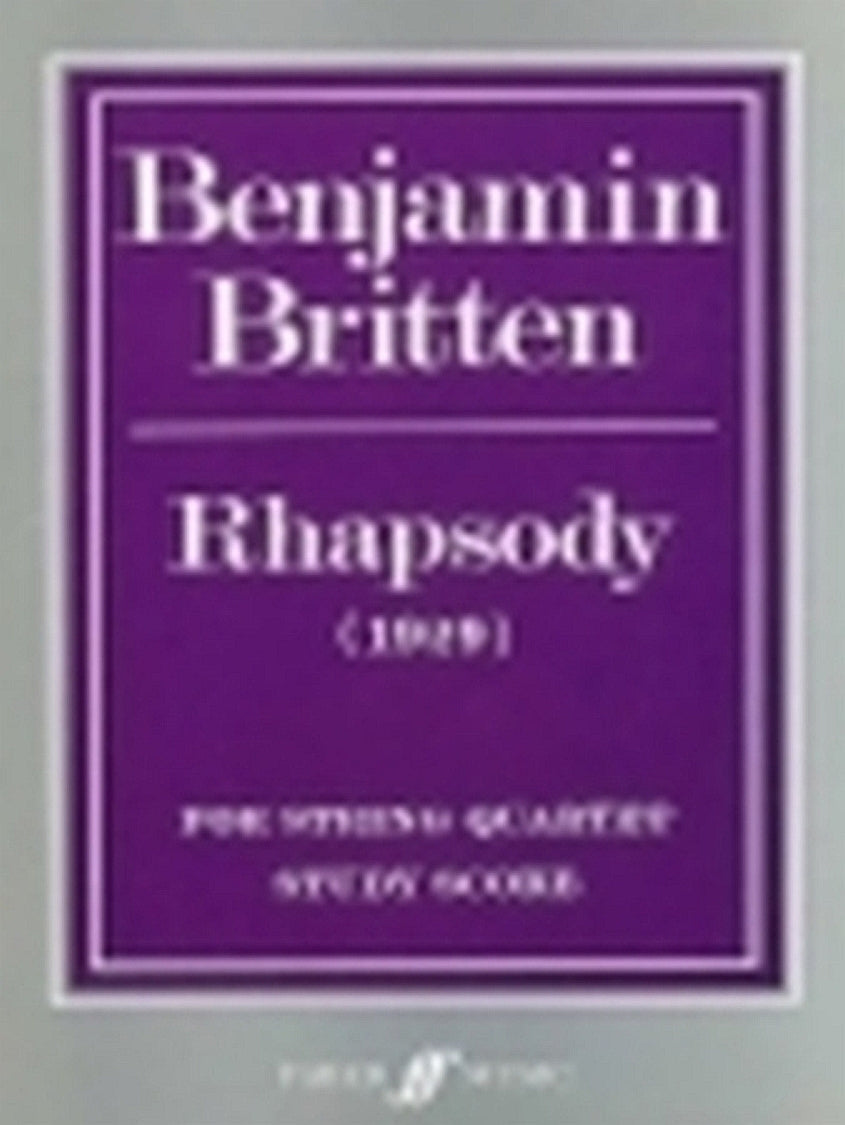 Britten: Rhapsody For String Quartet (Studiepartituur)