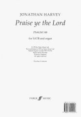 Harvey: Praise Ye the Lord