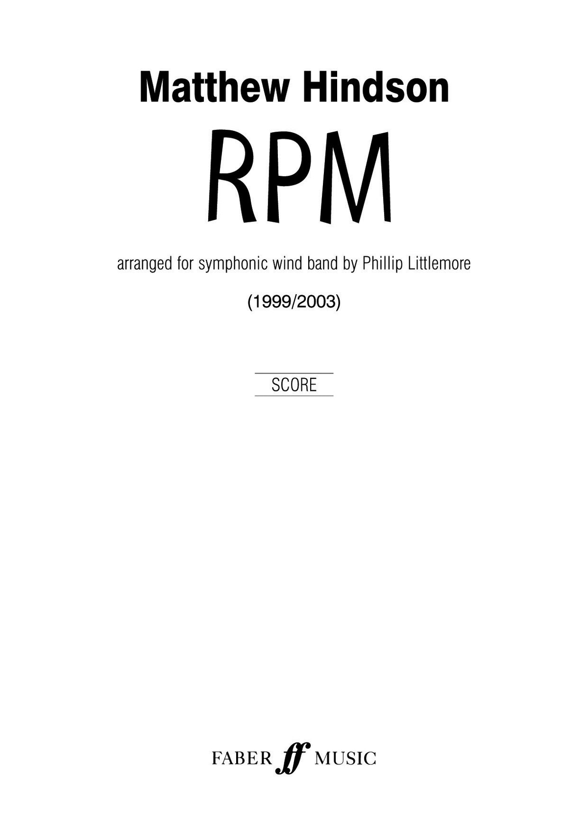 RPM. Wind band