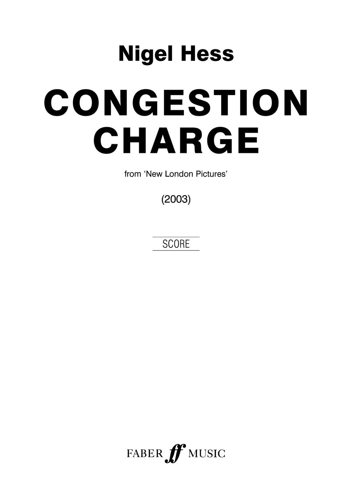 Congestion Charge. Wind band