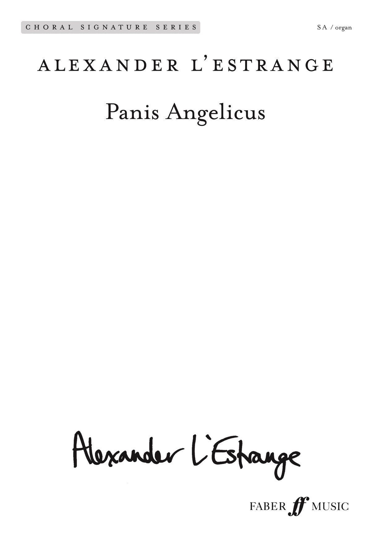 L'Estrange: Panis Angelicus (SATB)