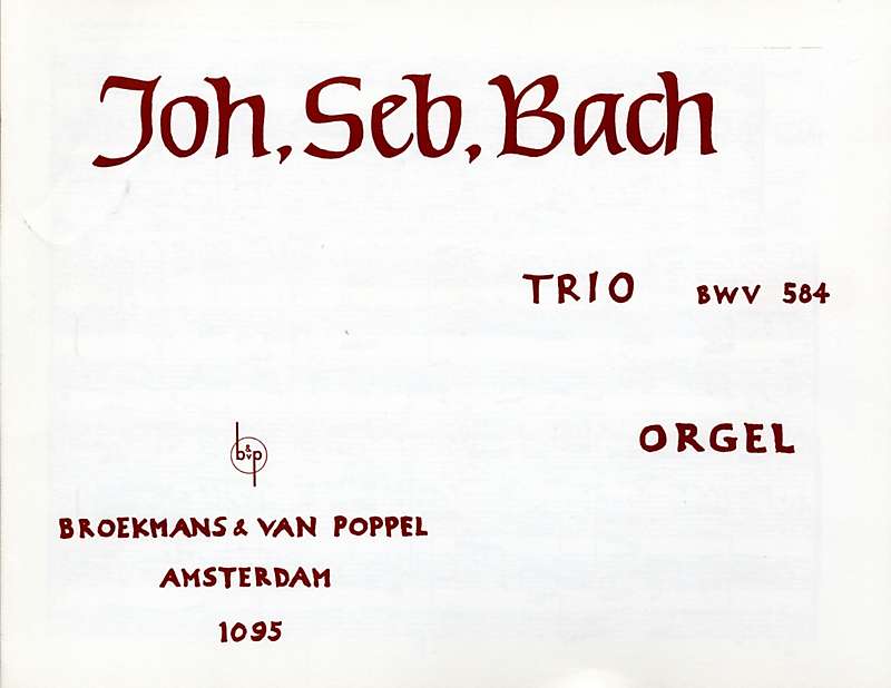 Trio Bwv584