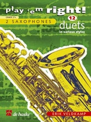 Erik Veldkamp: Play 'em Right! - 12 Duets in various styles (Altsaxofoon)