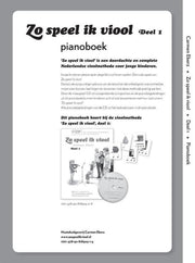 Eberz: Zo Speel ik Viool 1 - Pianobegeleiding