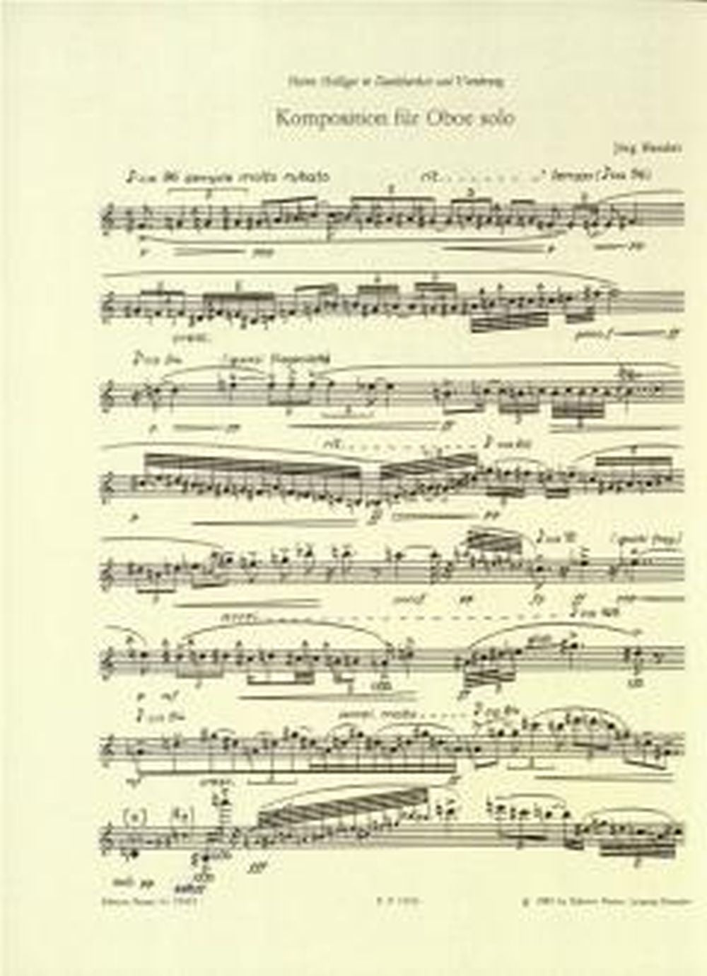 Komposition für Oboe