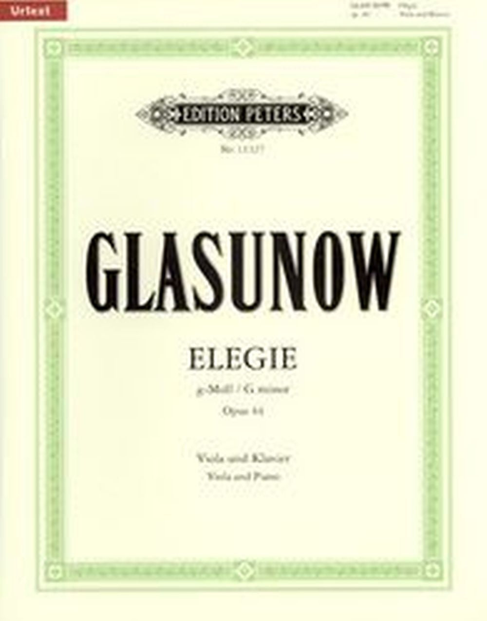 Alexande Glasunow: Elegie G Opus44