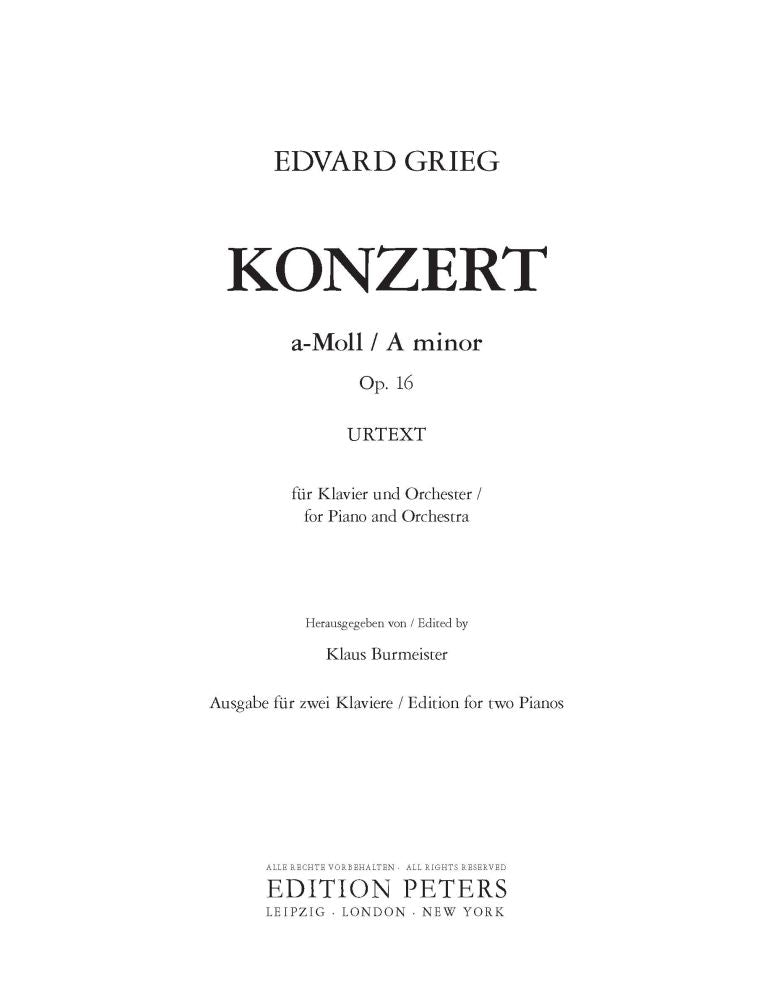 Grieg: Concerto A Minor Op. 16