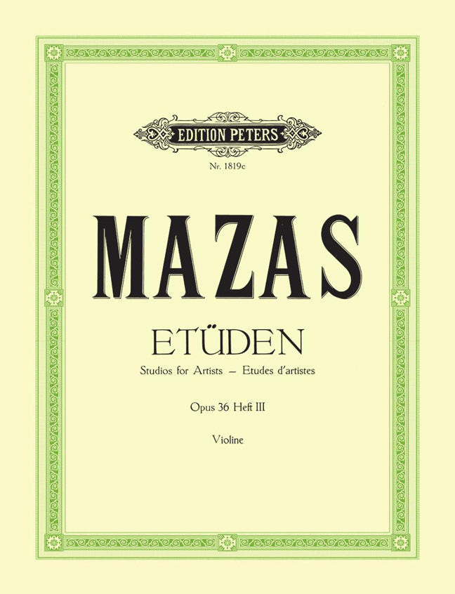 Mazas: Etuden op  36 Etudes D'Artistes (Band 3)