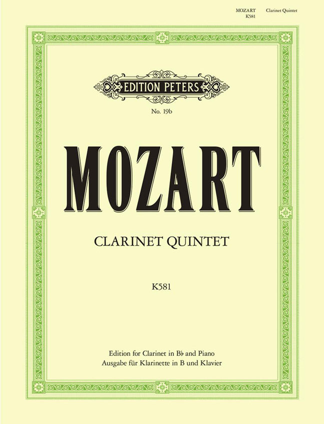 Mozart: Clarinet Quintet KV 581 (Clarinet/Piano)