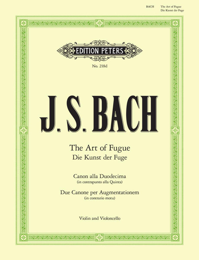 Bach: Kunst Der Fuge BWV 1080 (3 Kanons Aus )