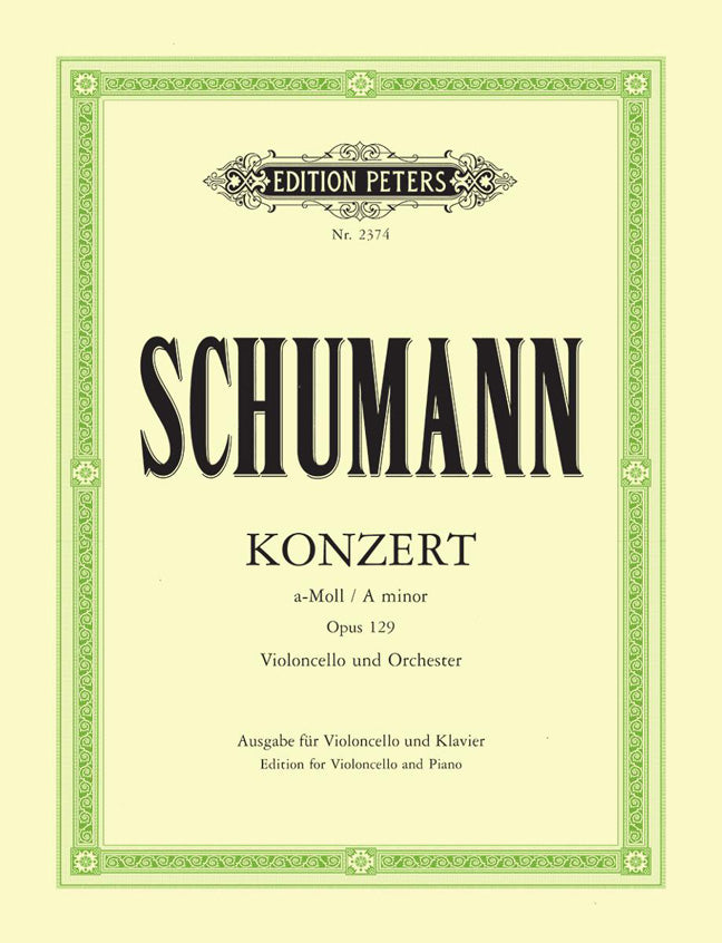 Robert Schumann: Konzert for Violoncello und Klavier a-Moll op. 129