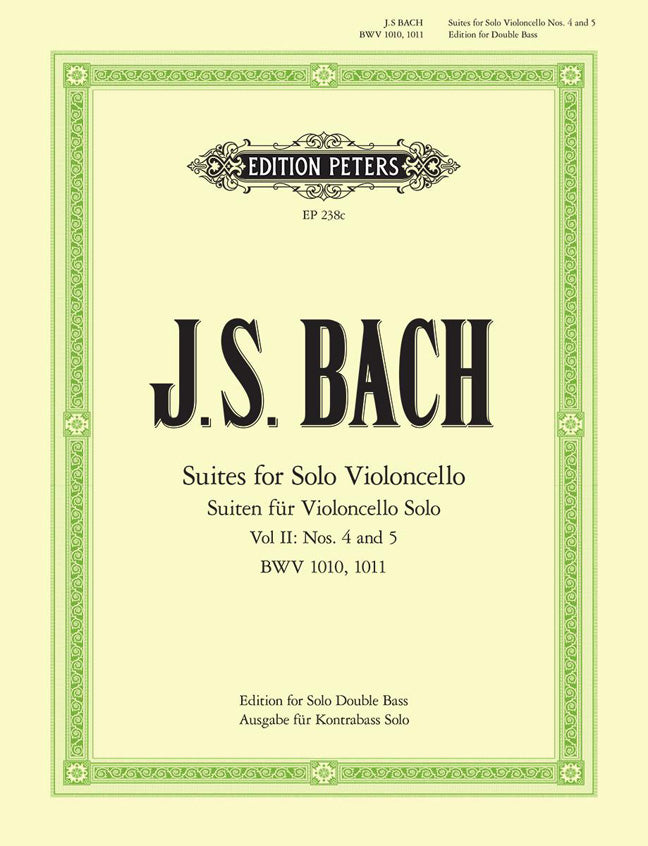 Bach: Sechs Suites Fuer Violoncello BWV 1007-1012 (Kontrabas)